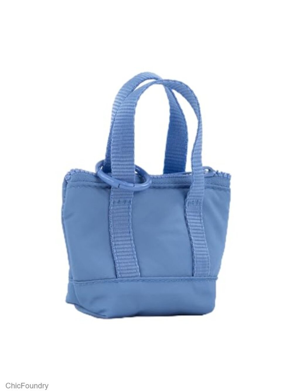 Micro Nano Tote Bag Keychain Coin Purse Polyester Zip Pouch